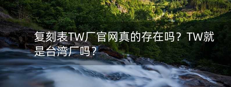 复刻表TW厂官网真的存在吗？TW就是台湾厂吗？